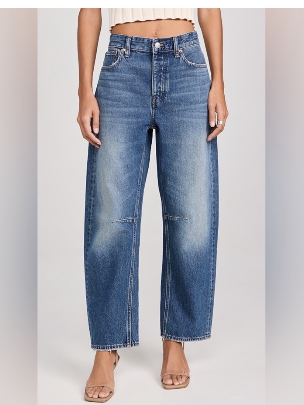 Madewell Darted Barrel-leg jean
